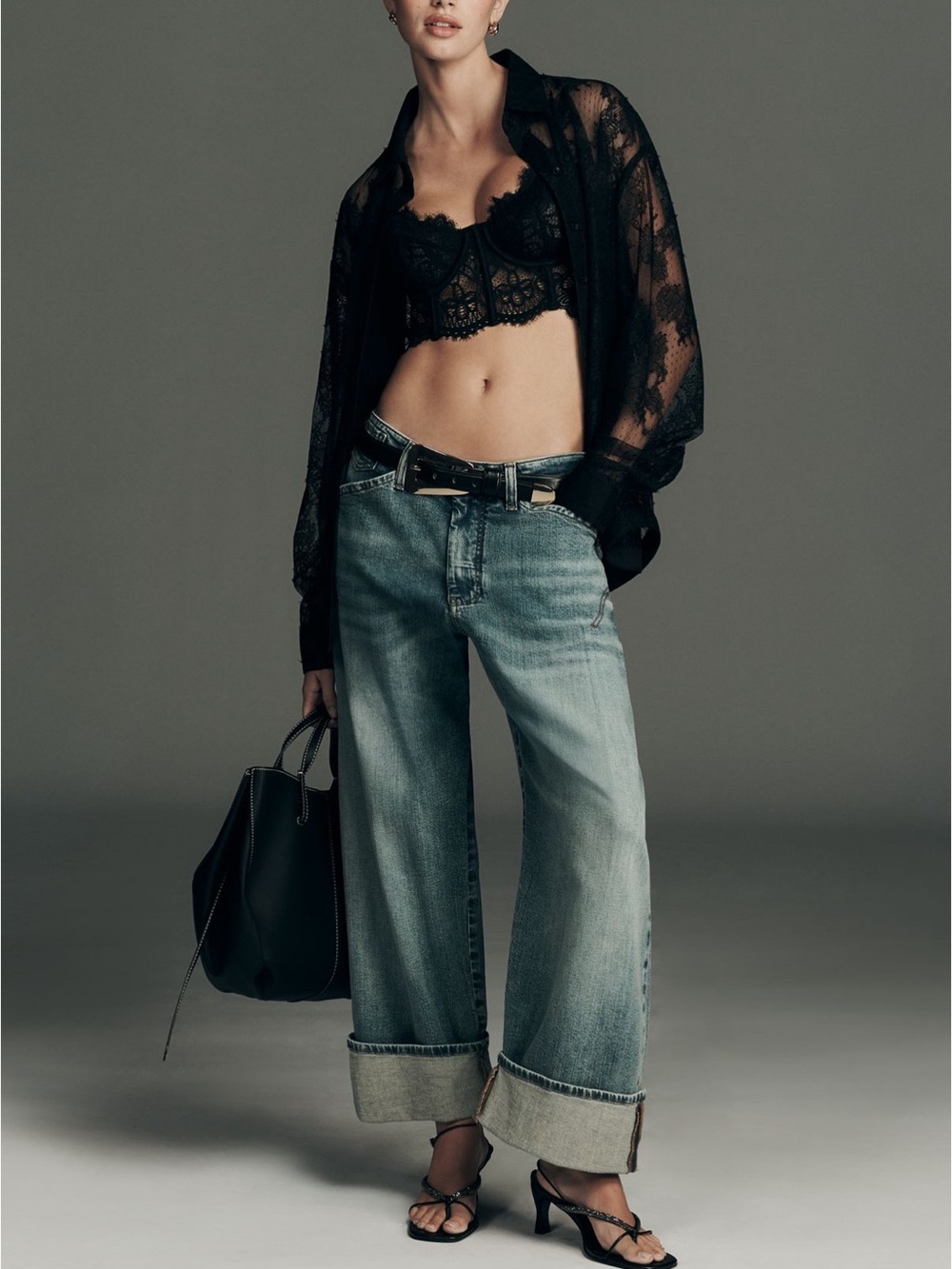 Anthropologie Pilcro Kayden High-Rise Carpenter Barrel Jeans in light peach wash - Picture 7 of 7